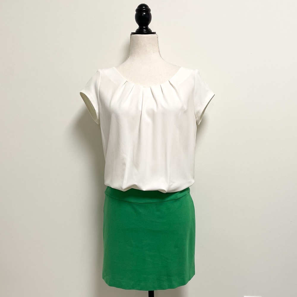 Mer Du Nord Blouson Pleated Cap Sleeve Bodycon 36